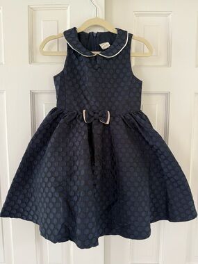 Jottum Navy Party Dress, Size 5–6